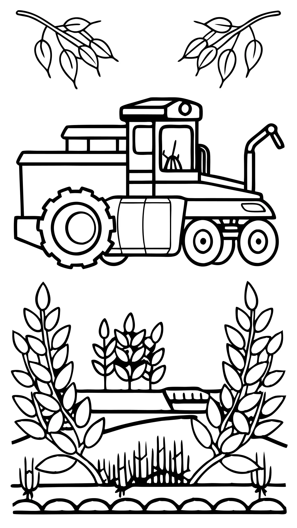 harvester coloring pages